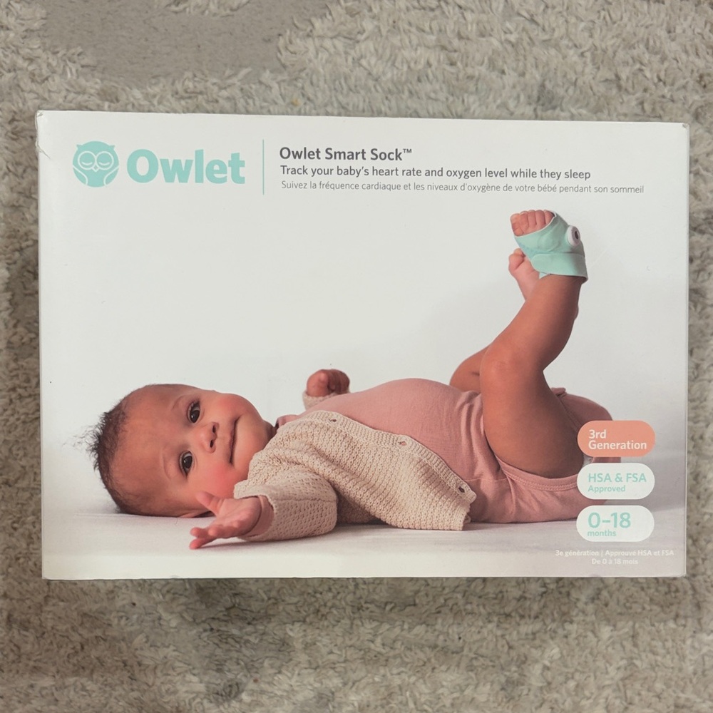 Owlet Smart Sock Baby Monitor - Mint/Coral